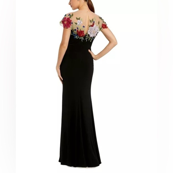 Mac Duggal Floral Embellished Jersey Fitted Gown NWT Style 11817 - Picture 3 of 8